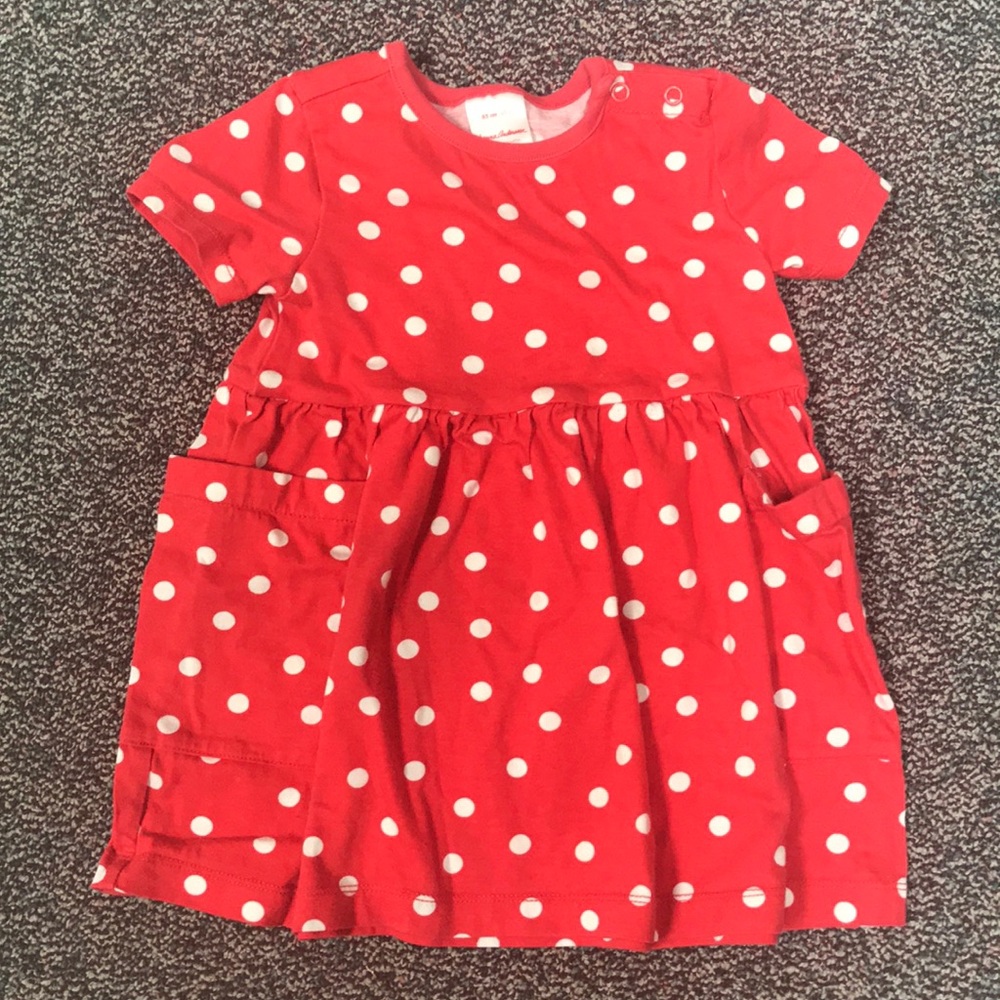 Red and white polka dot Hanna Andersson dress